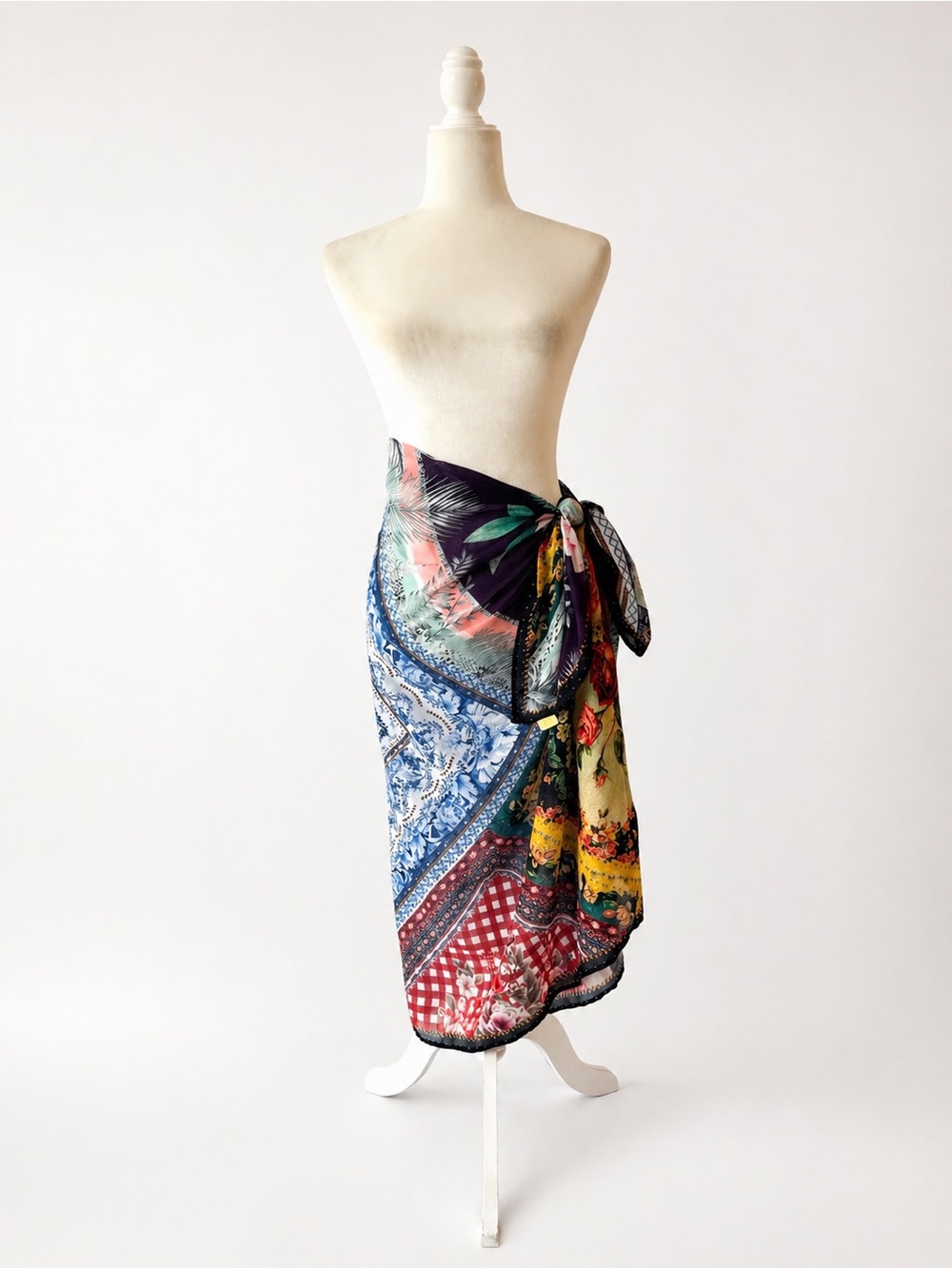 Agua Bendita Patchwork Print Sarong / Scarf – One Size